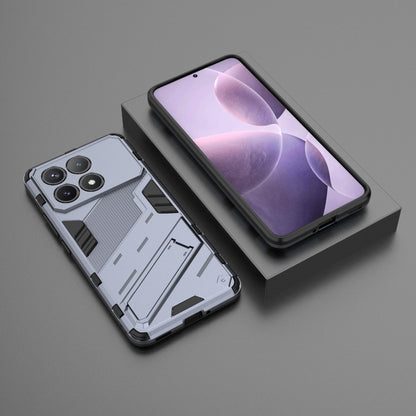 For Xiaomi Redmi K70 5G Punk Armor 2 in 1 PC + TPU Phone Case with Holder(Grey) - K70 Cases by buy2fix | Online Shopping UK | buy2fix