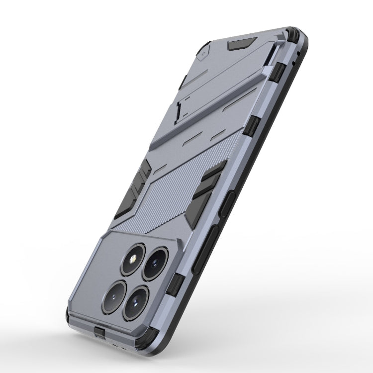 For Xiaomi Redmi K70 5G Punk Armor 2 in 1 PC + TPU Phone Case with Holder(Grey) - K70 Cases by buy2fix | Online Shopping UK | buy2fix