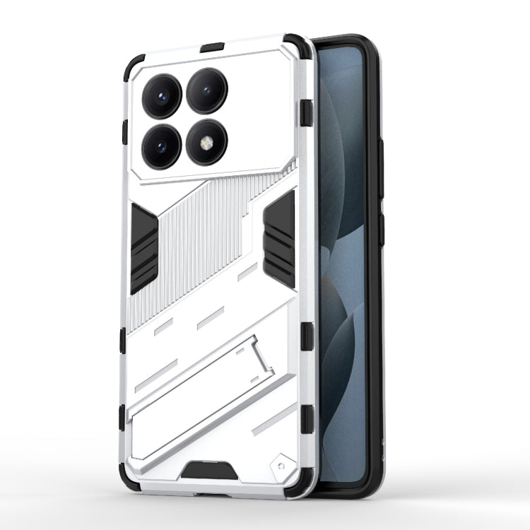 For Xiaomi Redmi K70E 5G Punk Armor 2 in 1 PC + TPU Phone Case with Holder(White) - K70E Cases by buy2fix | Online Shopping UK | buy2fix