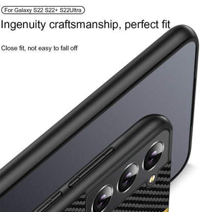 For Samsung Galaxy S25+ 5G Ultra-thin Carbon Fiber Texture Splicing Phone Case(Red) - Galaxy S25+ 5G Cases by buy2fix | Online Shopping UK | buy2fix