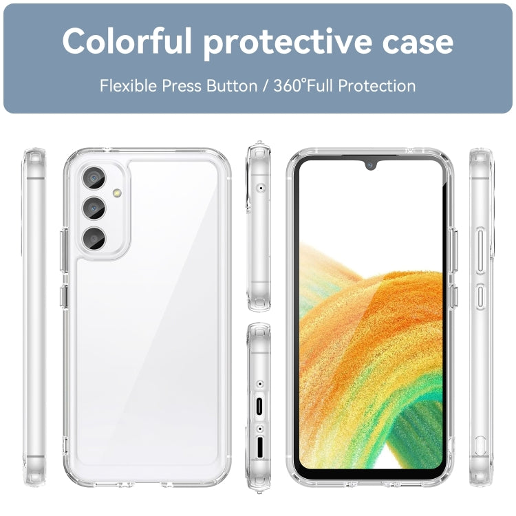 For Samsung Galaxy A25 5G Colorful Series Acrylic Hybrid TPU Phone Case(Transparent) - Galaxy Phone Cases by buy2fix | Online Shopping UK | buy2fix