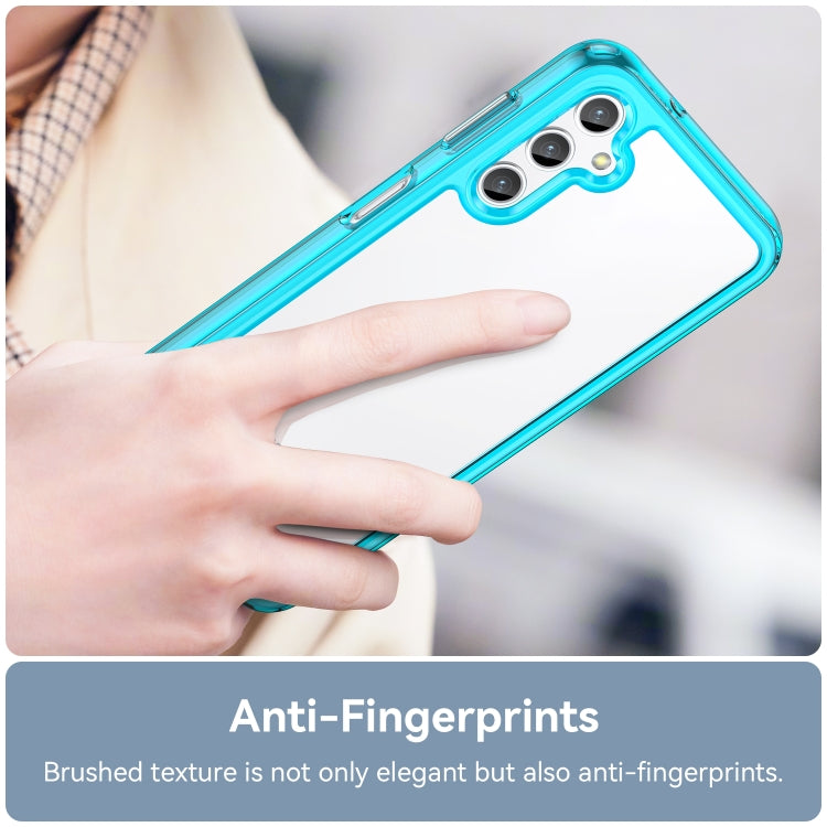 For Samsung Galaxy M44 5G Colorful Series Acrylic Hybrid TPU Phone Case(Transparent Blue) - Galaxy Phone Cases by buy2fix | Online Shopping UK | buy2fix