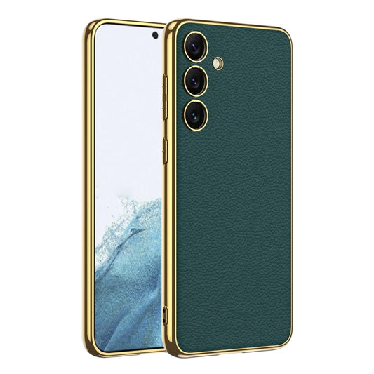 For Samsung Galaxy S24 5G GKK Plating TPU + Leather Full Coverage Phone Case(Green) - Galaxy S24 5G Cases by GKK | Online Shopping UK | buy2fix