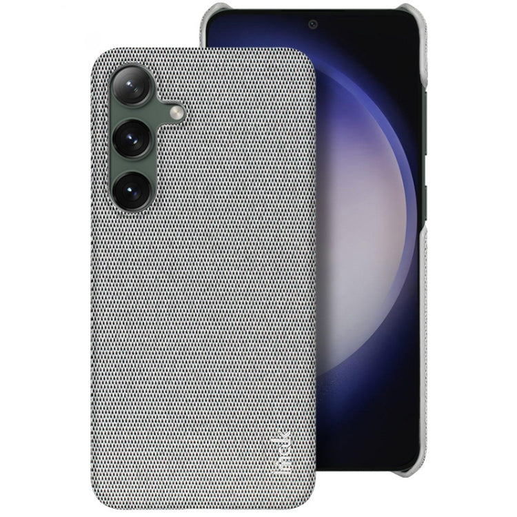 For Samsung Galaxy S24+ 5G imak Ruiyi Series Cloth Texture PU + PC Phone Case(Light Grey) - Galaxy S24+ 5G Cases by imak | Online Shopping UK | buy2fix