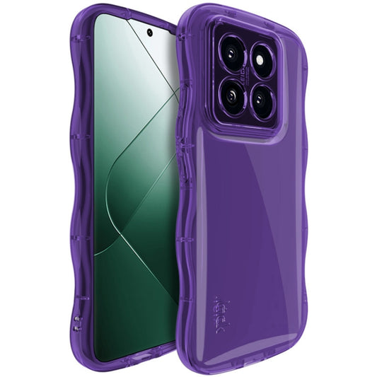 For Xiaomi 14 Pro 5G IMAK Wave Bubble Soft Shockproof Phone Case(Purple) - 14 Pro Cases by imak | Online Shopping UK | buy2fix