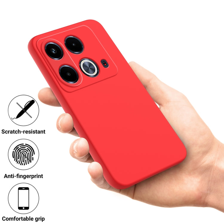 For Infinix Note 40 4G Solid Color Liquid Silicone Dropproof Full Coverage Protective Case(Red) - Infinix Cases by buy2fix | Online Shopping UK | buy2fix