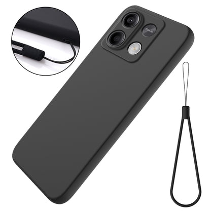 For Xiaomi Redmi Note 13 5G Global Solid Color Liquid Silicone Dropproof Full Coverage Phone Case(Black) - Note 13 Cases by buy2fix | Online Shopping UK | buy2fix