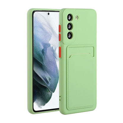 For Samsung Galaxy S24 5G / S25 5G Card Slot Design Shockproof TPU Phone Case(Matcha Green) - Galaxy S24 5G Cases by buy2fix | Online Shopping UK | buy2fix