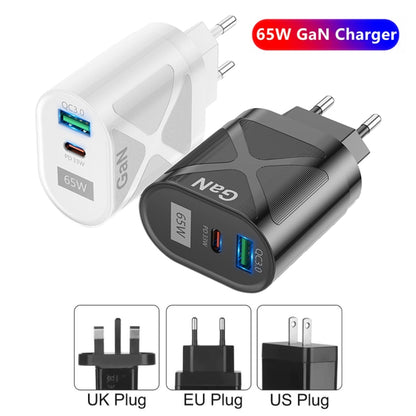 65W Gallium Nitride GaN389 USB + Type-C Fast Charging Charger, Plug Type:US Plug(White) - USB Charger by buy2fix | Online Shopping UK | buy2fix