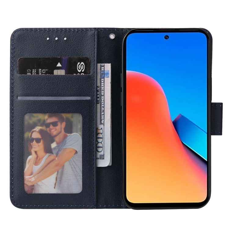 For Xiaomi Redmi 12 4G/5G/Note 12R Multifunctional Horizontal Flip Leather Phone Case with Three Card Slot(Blue) - Xiaomi Cases by buy2fix | Online Shopping UK | buy2fix