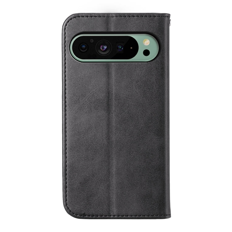 For Google Pixel 9 Cubic Grid Calf Texture Magnetic Leather Phone Case(Black) - Google Cases by buy2fix | Online Shopping UK | buy2fix