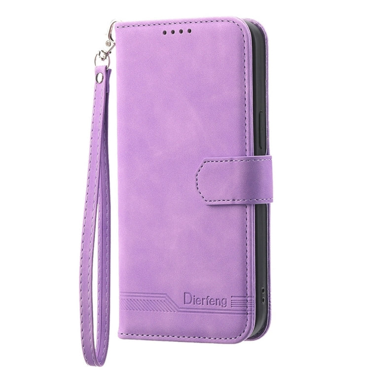 For Google Pixel 9 Dierfeng Dream Line TPU + PU Leather Phone Case(Purple) - Google Cases by buy2fix | Online Shopping UK | buy2fix