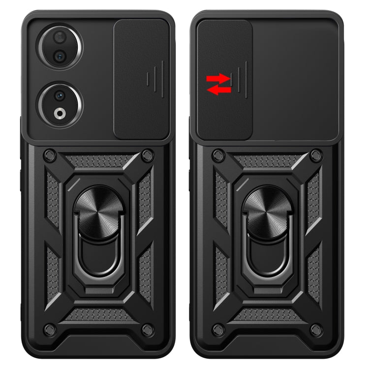 For Honor 90 5G Sliding Camera Cover Design TPU+PC Phone Case(Red) - Honor Cases by buy2fix | Online Shopping UK | buy2fix