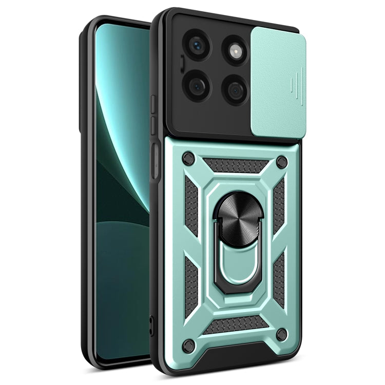 For Honor X8b Sliding Camera Cover Design TPU+PC Phone Case(Green) - Honor Cases by buy2fix | Online Shopping UK | buy2fix