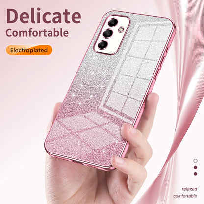 For Samsung Galaxy A33 5G Gradient Glitter Powder Electroplated Phone Case(Silver) - Galaxy Phone Cases by buy2fix | Online Shopping UK | buy2fix