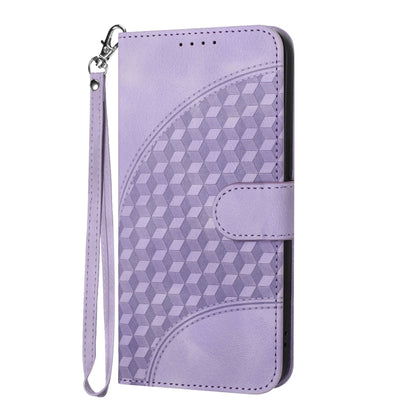 For OnePlus 11 YX0060 Elephant Head Embossed Phone Leather Case with Lanyard(Light Purple) - OnePlus Cases by buy2fix | Online Shopping UK | buy2fix