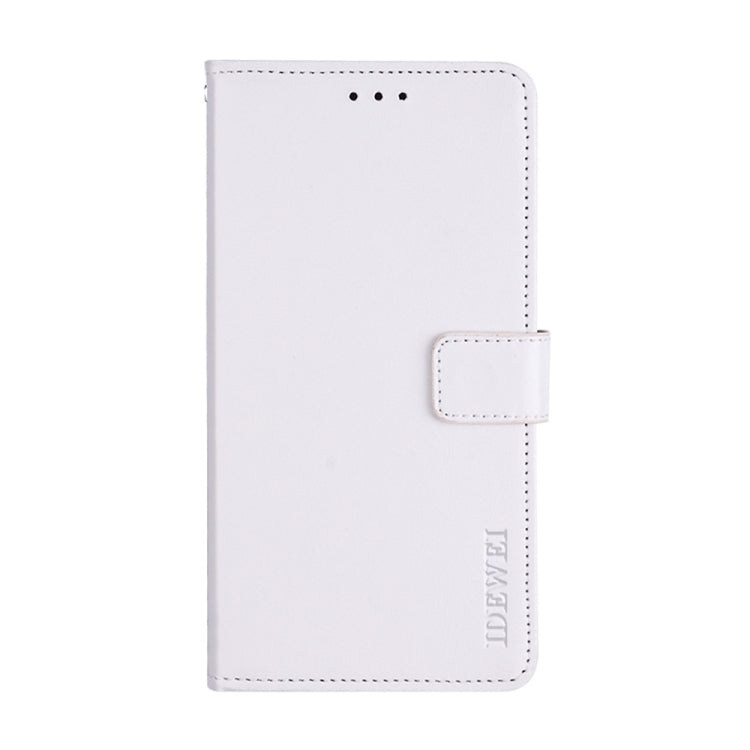 For iPhone 15 Pro Max idewei Crazy Horse Texture Leather Phone Case with Holder(White) - iPhone 15 Pro Max Cases by idewei | Online Shopping UK | buy2fix