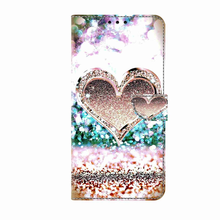 For Samsung Galaxy S24+ 5G Crystal 3D Shockproof Protective Leather Phone Case(Pink Diamond Heart) - Galaxy S24+ 5G Cases by buy2fix | Online Shopping UK | buy2fix
