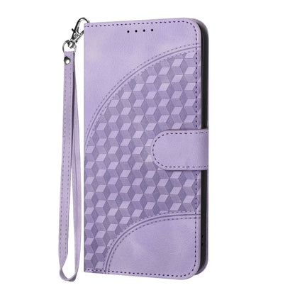 For Google Pixel 9 Pro YX0060 Elephant Head Embossed Phone Leather Case with Lanyard(Light Purple) - Google Cases by buy2fix | Online Shopping UK | buy2fix