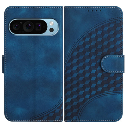 For Google Pixel 9 Pro YX0060 Elephant Head Embossed Phone Leather Case with Lanyard(Royal Blue) - Google Cases by buy2fix | Online Shopping UK | buy2fix