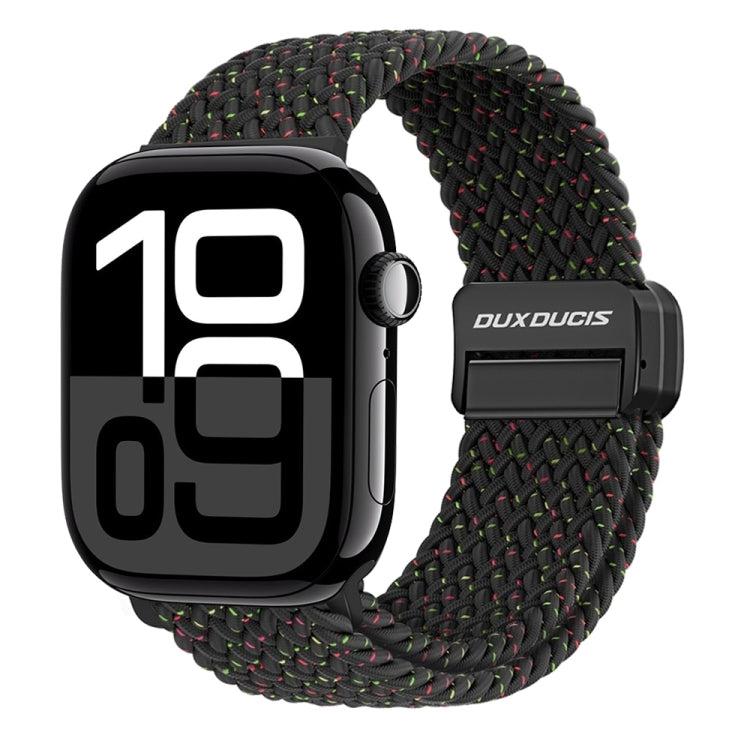 For Apple Watch Series 10 46mm DUX DUCIS Mixture Pro Series Magnetic Buckle Nylon Braid Watch Band(Black Unity) - Watch Bands by DUX DUCIS | Online Shopping UK | buy2fix