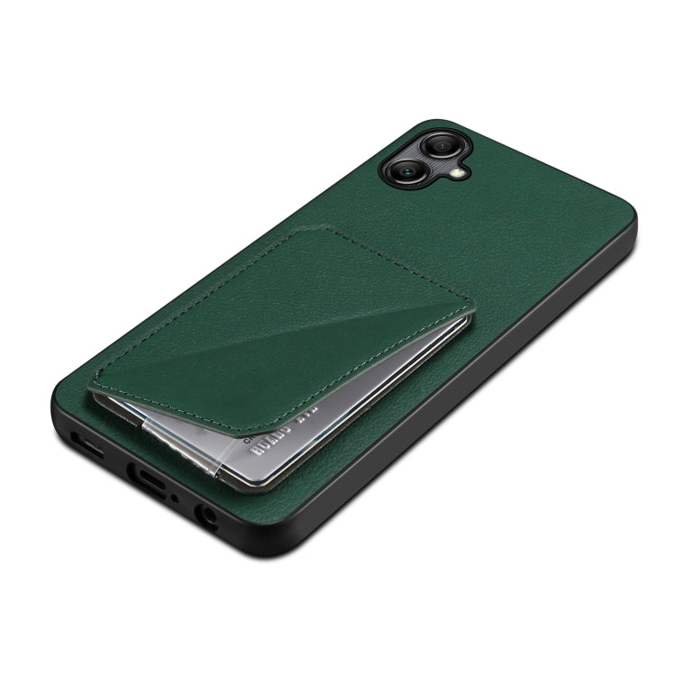 For Samsung Galaxy A34 5G Denior Imitation Calf Leather Back Phone Case with Holder(Green) - Galaxy Phone Cases by Denior | Online Shopping UK | buy2fix