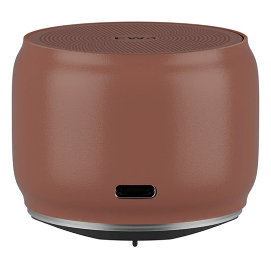 EWA A126 Mini Bluetooth 5.0 Bass Radiator Metal Speaker(Brown) - Mini Speaker by EWA | Online Shopping UK | buy2fix