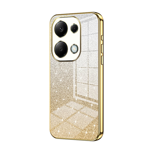 For Xiaomi Redmi Note 13 Pro 4G Gradient Glitter Powder Electroplated Phone Case(Gold) - Note 13 Pro Cases by buy2fix | Online Shopping UK | buy2fix