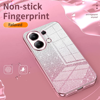 For Xiaomi Redmi Note 13 Pro 5G Gradient Glitter Powder Electroplated Phone Case(Pink) - Note 13 Pro Cases by buy2fix | Online Shopping UK | buy2fix