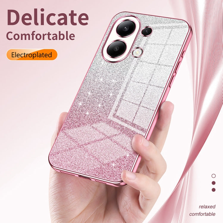 For Xiaomi Redmi Note 7 / Note 7 Pro Gradient Glitter Powder Electroplated Phone Case(Transparent) - Xiaomi Cases by buy2fix | Online Shopping UK | buy2fix