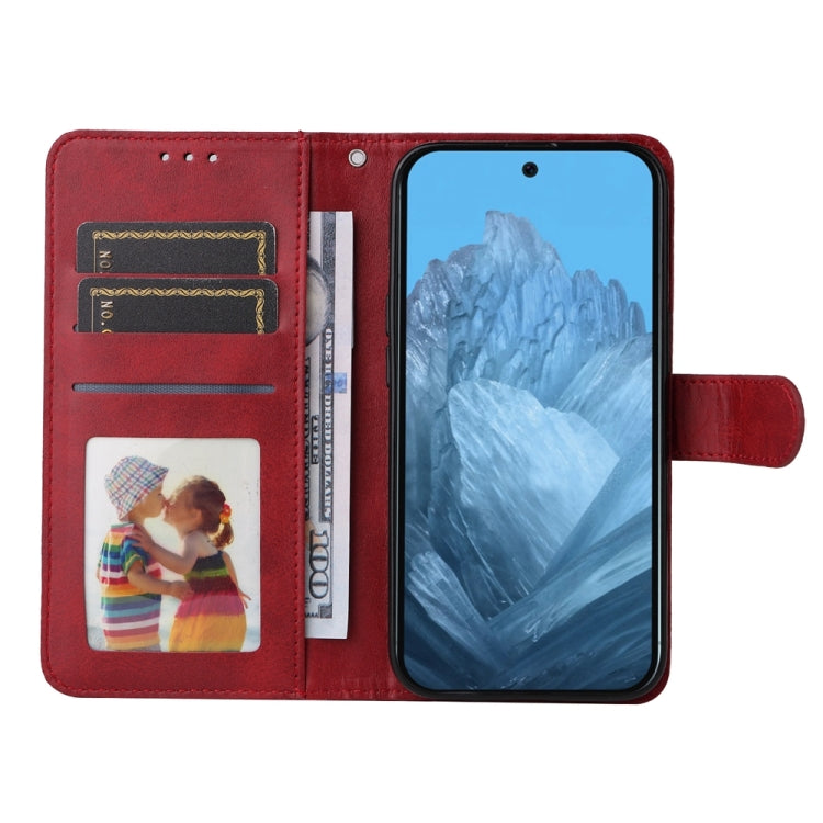 For Google Pixel 9 Classic Calf Texture Flip Leather Phone Case(Red) - Google Cases by buy2fix | Online Shopping UK | buy2fix