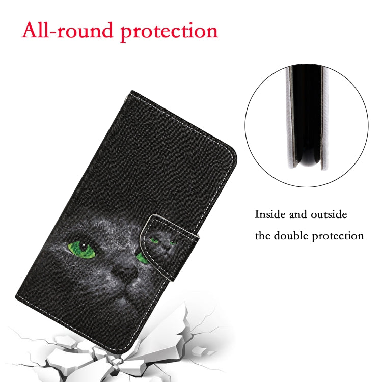 For Xiaomi Redmi Note 13 Pro 5G Colored Drawing Pattern Leather Phone Case(Black Cat) - Note 13 Pro Cases by buy2fix | Online Shopping UK | buy2fix