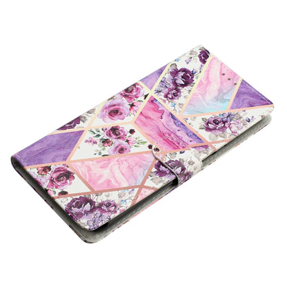 For Blackview A55 Pro Colored Drawing Leather Phone Case(Purple Marble) - More Brand by buy2fix | Online Shopping UK | buy2fix