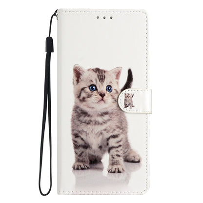 For Blackview A55 Pro Colored Drawing Leather Phone Case(Little Tabby Cat) - More Brand by buy2fix | Online Shopping UK | buy2fix