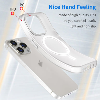 For iPhone 16 Pro Max MagSafe Frosted Translucent TPU + PC Full Coverage Phone Case(White) - iPhone 16 Pro Max Cases by buy2fix | Online Shopping UK | buy2fix