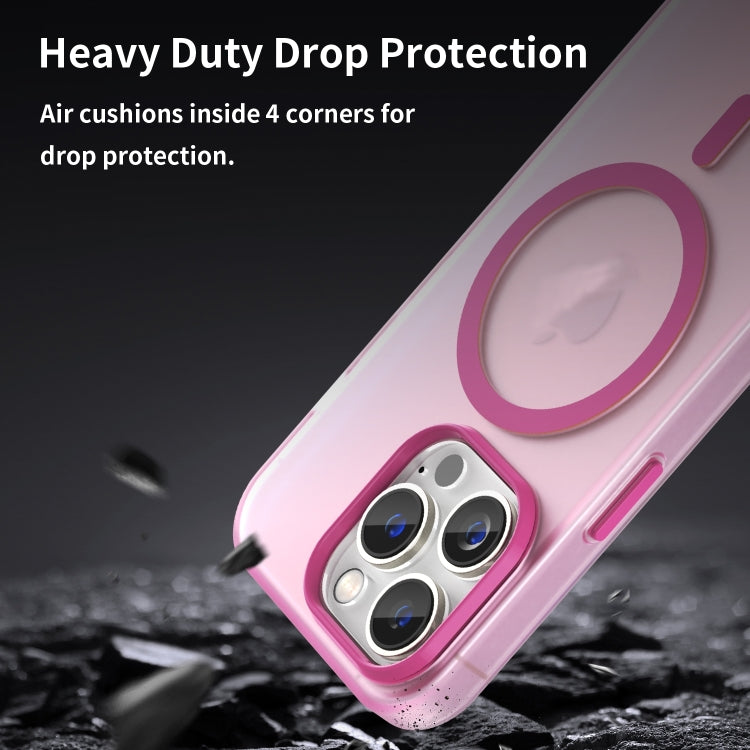 For iPhone 16 Pro Max MagSafe Frosted Translucent TPU + PC Full Coverage Phone Case(Pink) - iPhone 16 Pro Max Cases by buy2fix | Online Shopping UK | buy2fix