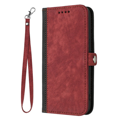 For Google Pixel 9 Pro Side Buckle Double Fold Hand Strap Leather Phone Case(Red) - Google Cases by buy2fix | Online Shopping UK | buy2fix