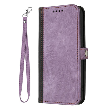 For Google Pixel 9 Side Buckle Double Fold Hand Strap Leather Phone Case(Purple) - Google Cases by buy2fix | Online Shopping UK | buy2fix