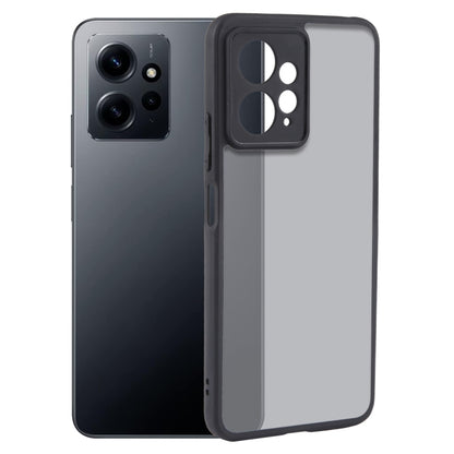 For Xiaomi Redmi Note 12 Pro Fine Pore Matte Black TPU + PC Phone Case - Xiaomi Cases by buy2fix | Online Shopping UK | buy2fix