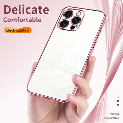 For iPhone 16 Pro Max Transparent Plating Fine Hole Phone Case(Purple) - iPhone 16 Pro Max Cases by buy2fix | Online Shopping UK | buy2fix