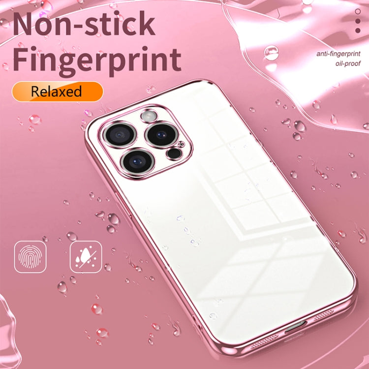 For iPhone 16 Pro Transparent Plating Fine Hole Phone Case(Transparent) - iPhone 16 Pro Cases by buy2fix | Online Shopping UK | buy2fix