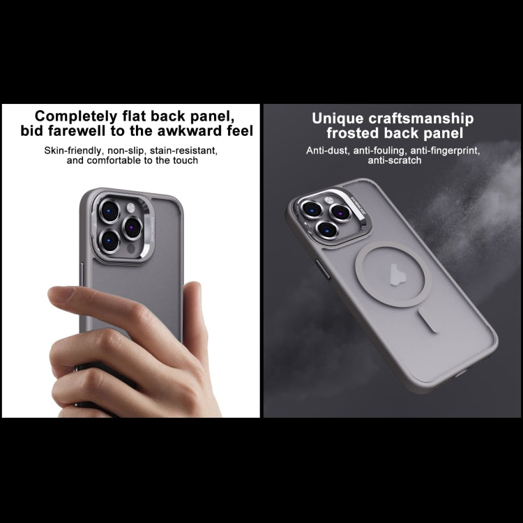 For iPhone 13 Pro Invisible Lens Holder PC + TPU Frosted MagSafe Phone Case(Black) - iPhone 13 Pro Cases by buy2fix | Online Shopping UK | buy2fix