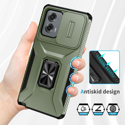 For Motorola Moto G Stylus 2024 Sliding Camshield Holder Phone Case(Alpine Green) - Motorola Cases by buy2fix | Online Shopping UK | buy2fix