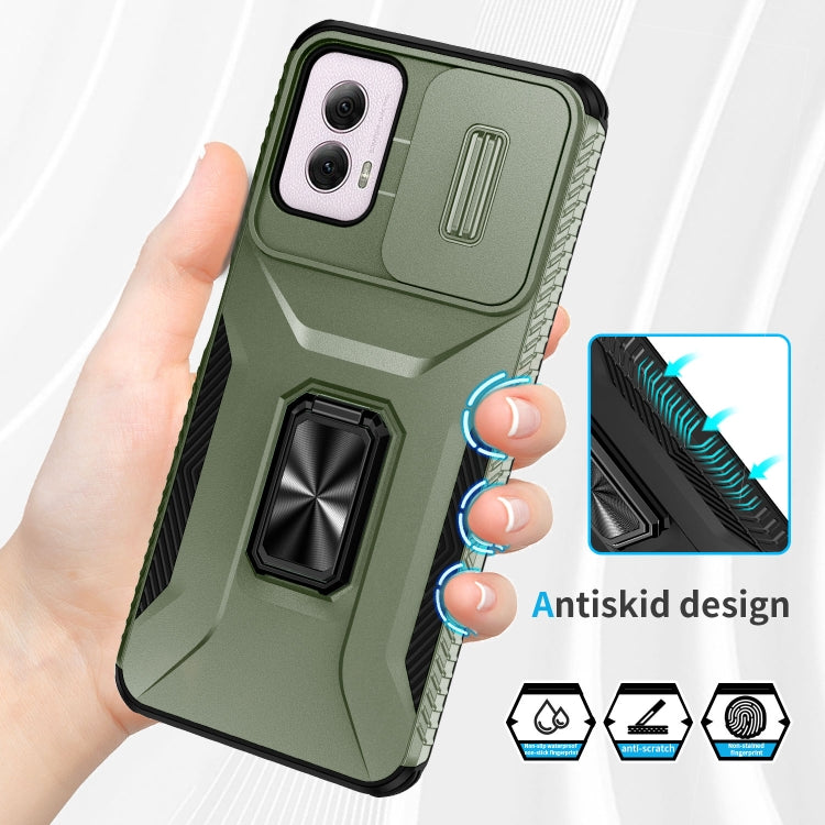 For Motorola Moto G Power 2024 Sliding Camshield Holder Phone Case(Alpine Green) - Motorola Cases by buy2fix | Online Shopping UK | buy2fix