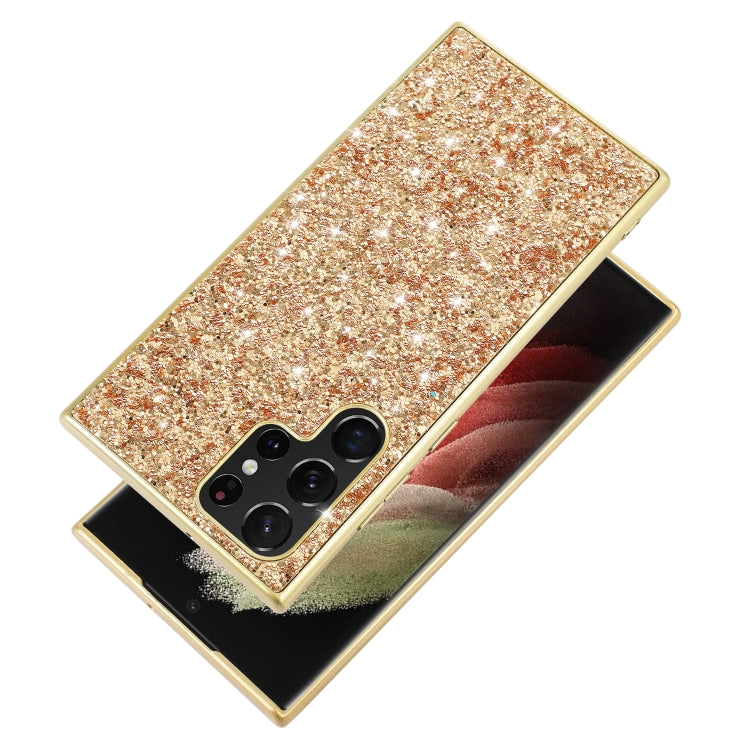 For Samsung Galaxy S24 Ultra 5G Glitter Powder TPU Phone Case(Gold) - Galaxy S24 Ultra 5G Cases by buy2fix | Online Shopping UK | buy2fix