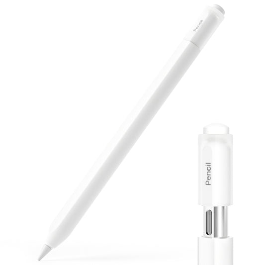 For Apple Pencil (USB-C) Transparent Jelly Stylus Protective Cover(White) - Pencil Accessories by buy2fix | Online Shopping UK | buy2fix