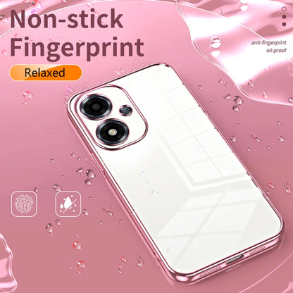 For OPPO A2m Transparent Plating Fine Hole Phone Case(Black) - OPPO Cases by buy2fix | Online Shopping UK | buy2fix