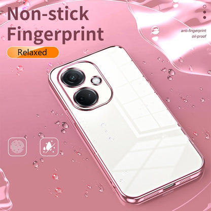 For OPPO K11 Transparent Plating Fine Hole Phone Case(Pink) - OPPO Cases by buy2fix | Online Shopping UK | buy2fix