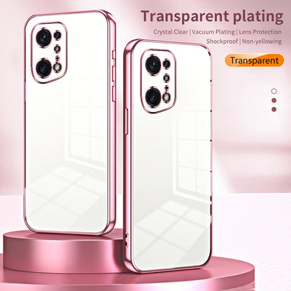 For OPPO Find X5 Pro Transparent Plating Fine Hole Phone Case(Black) - OPPO Cases by buy2fix | Online Shopping UK | buy2fix