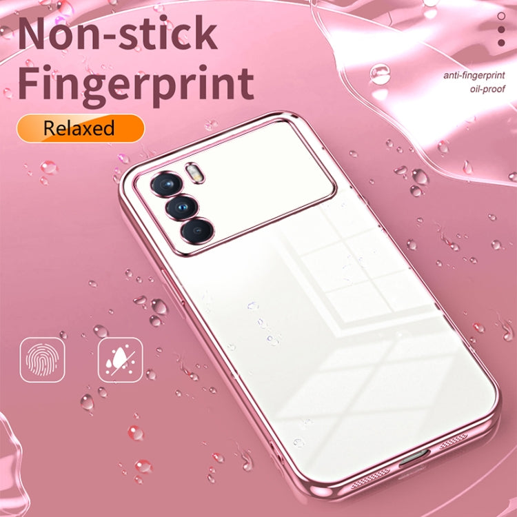 For OPPO K9 Pro Transparent Plating Fine Hole Phone Case(Purple) - OPPO Cases by buy2fix | Online Shopping UK | buy2fix